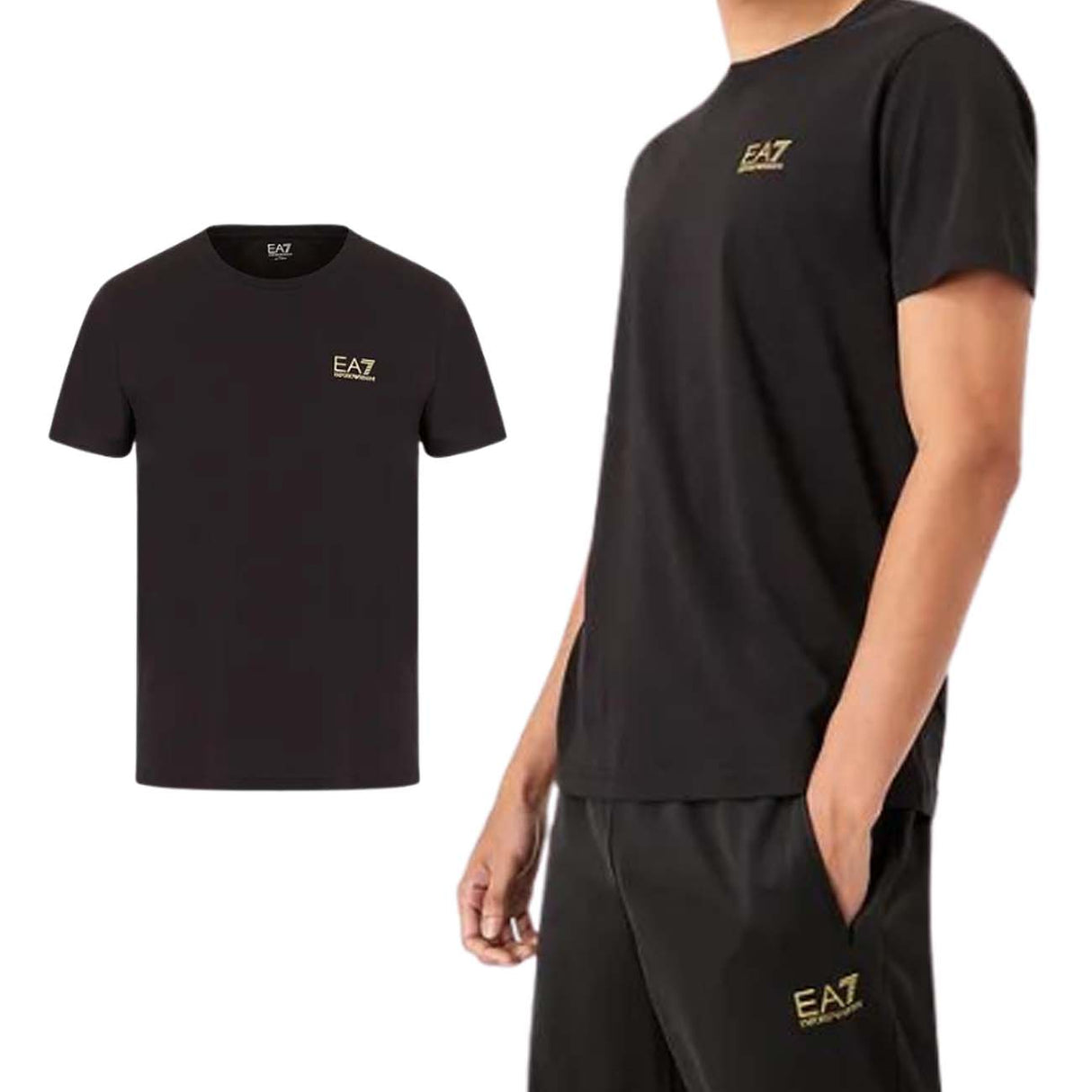 T-SHIRT ARMANI EA7 E24 8NPT51 PJM9Z 0208 NERO COTONE