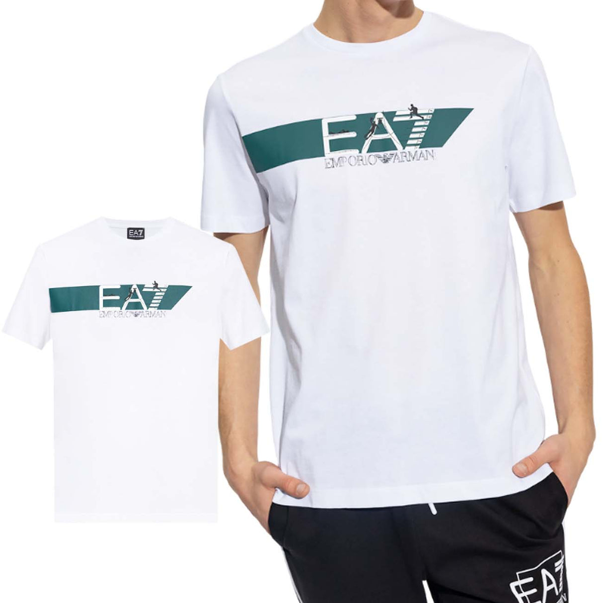 T-SHIRT ARMANI EA7 3RPT39 PJ7CZ 1100 SÉRIE GRAPHIQUE