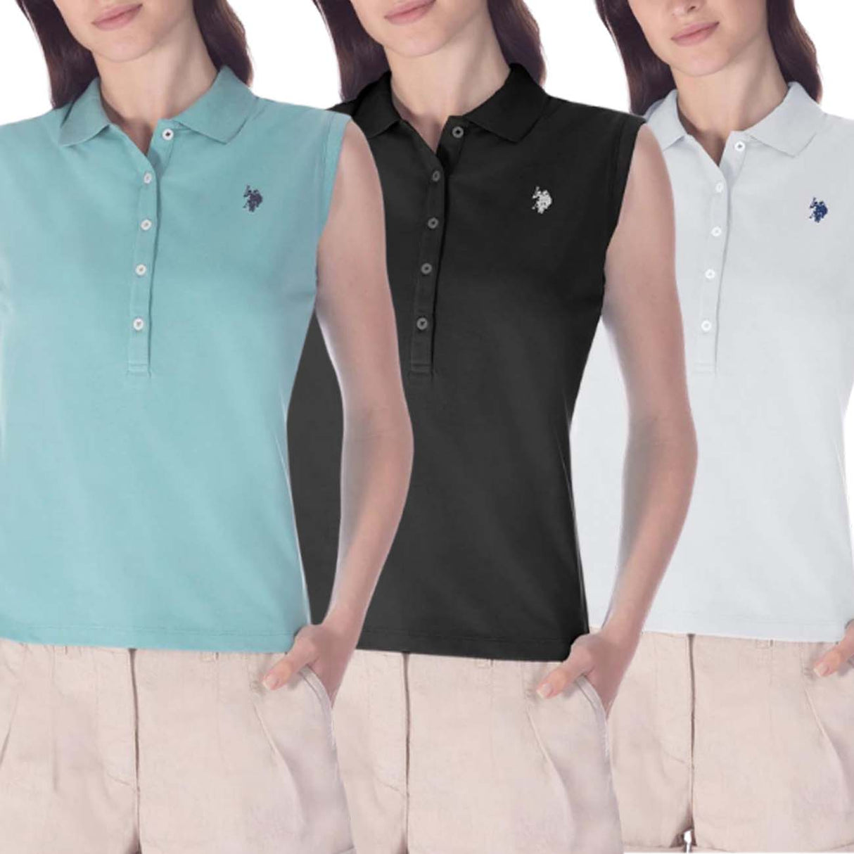 POLO DONNA U.S. POLO 48439 61473 COTONE SMANICATO