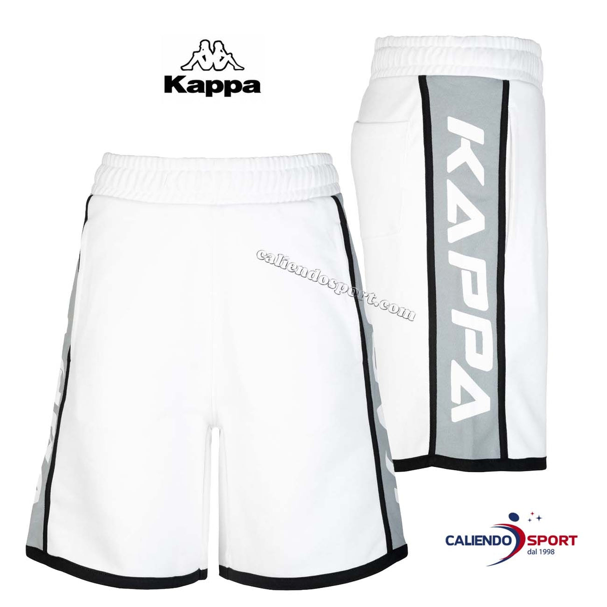 SHORT KAPPA 34117BW COXIT LOGO BLANC
