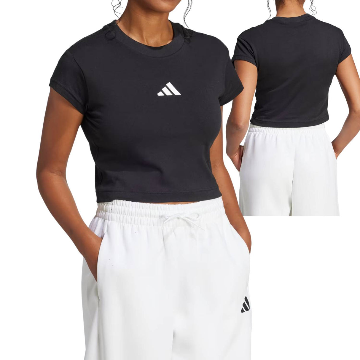 T-SHIRT DONNA ADIDAS JE4000 FUTURE ICONS COTONE NERO