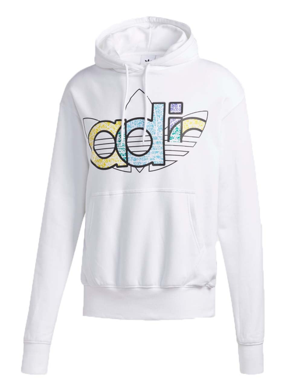 ADIDAS FQ3574 FQ3573 WHITE BLACK ADI TREFOIL HOODIE