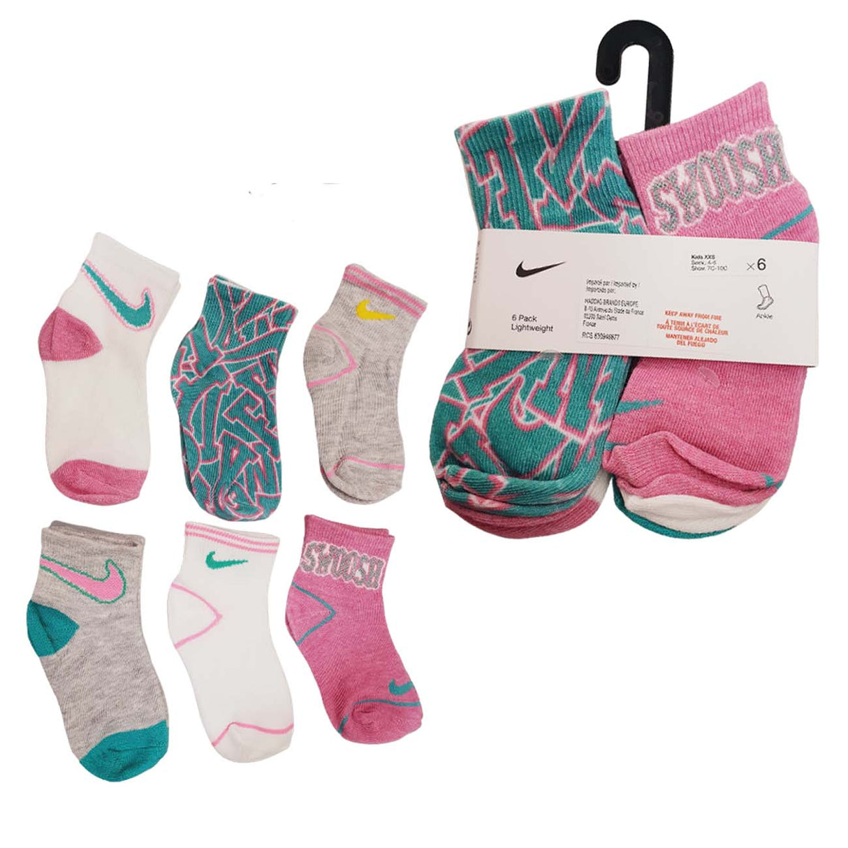 NIKE GN0977 E7G INFANT 6 PAIRS CHILDREN'S SOCKS