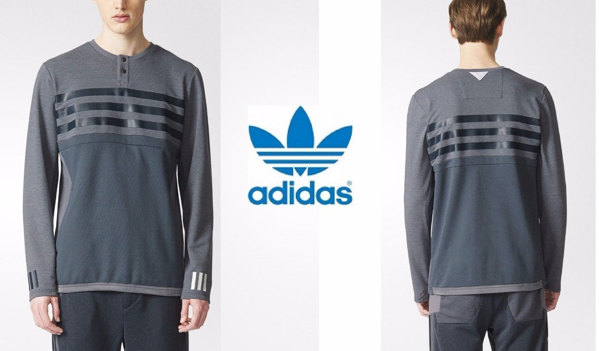 ADIDAS ORIGINALS MEN'S WHITE MOUNTAINEERING HENLEY TEE SPORT AO0861 CASUAL PAL