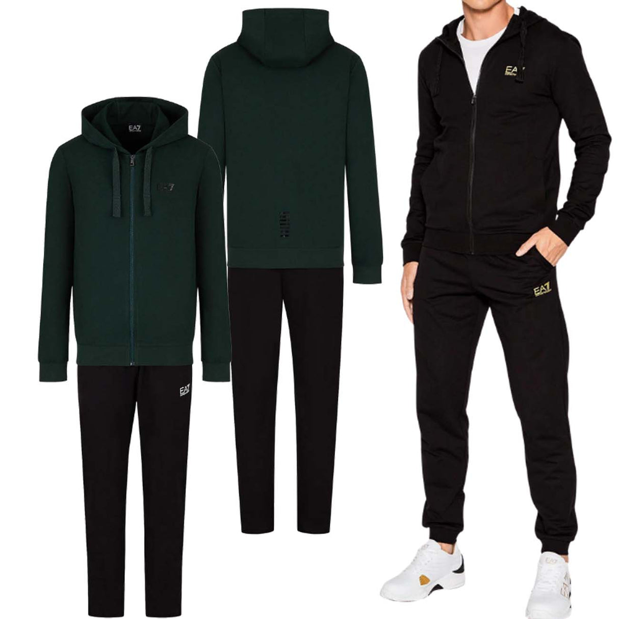 SURVÊTEMENT EN COTON BROSSÉ ARMANI EA7 8NPV80 PJ05Z