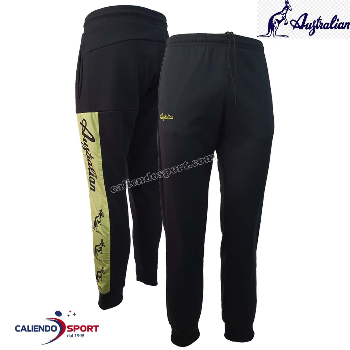 PANTALONE AUSTRALIAN 29M293F08 003 NERO COTONE FELPATO