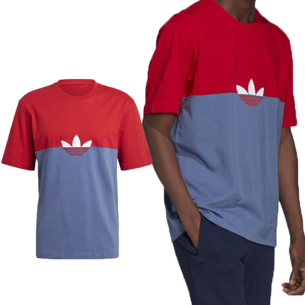 T-SHIRT BOXY ADIDAS GN3503 ADICOLOR À TRÈFLE EN TRANCHES