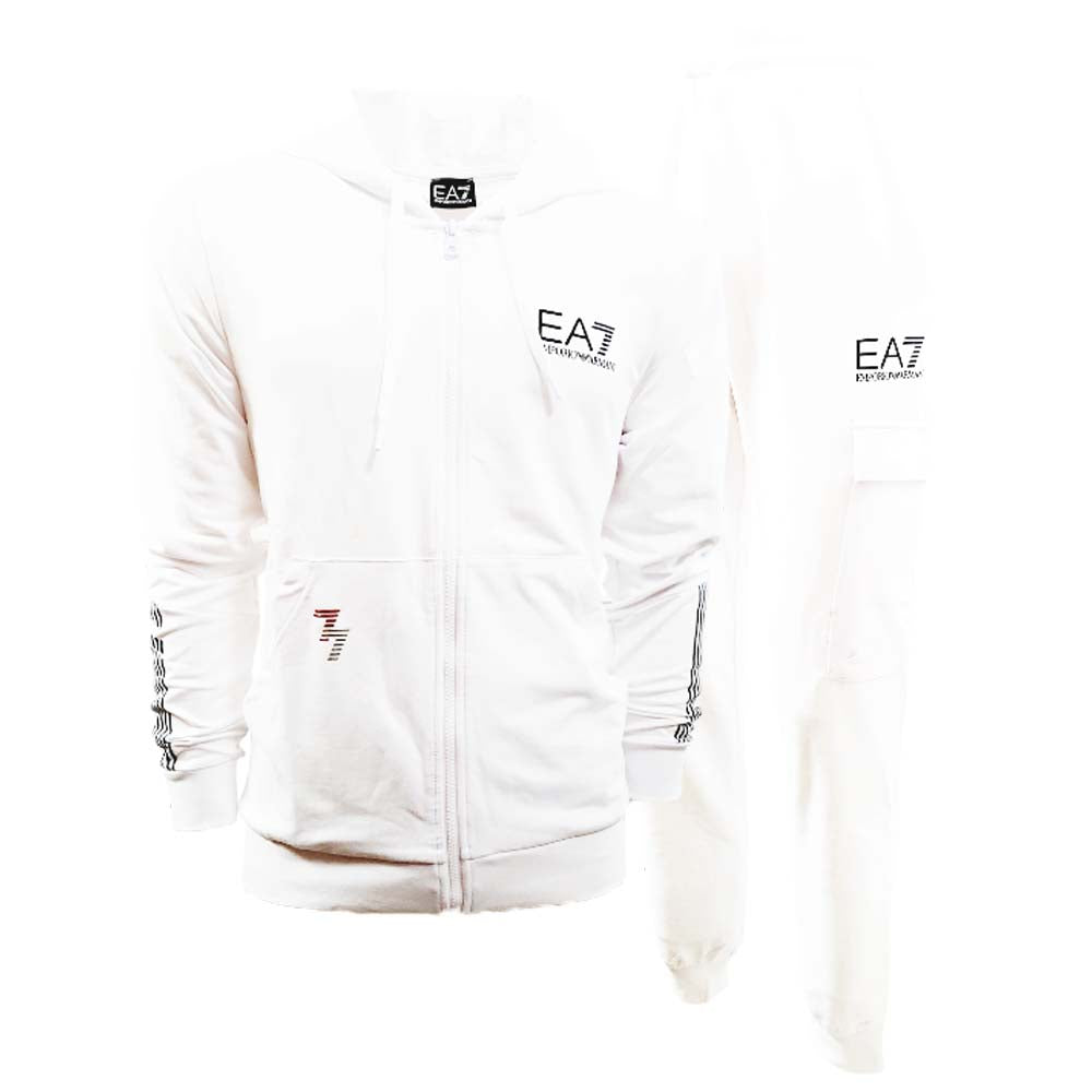 SURVÊTEMENT ARMANI EA7 3RPV70 PJLIZ COTON NOIR BLANC