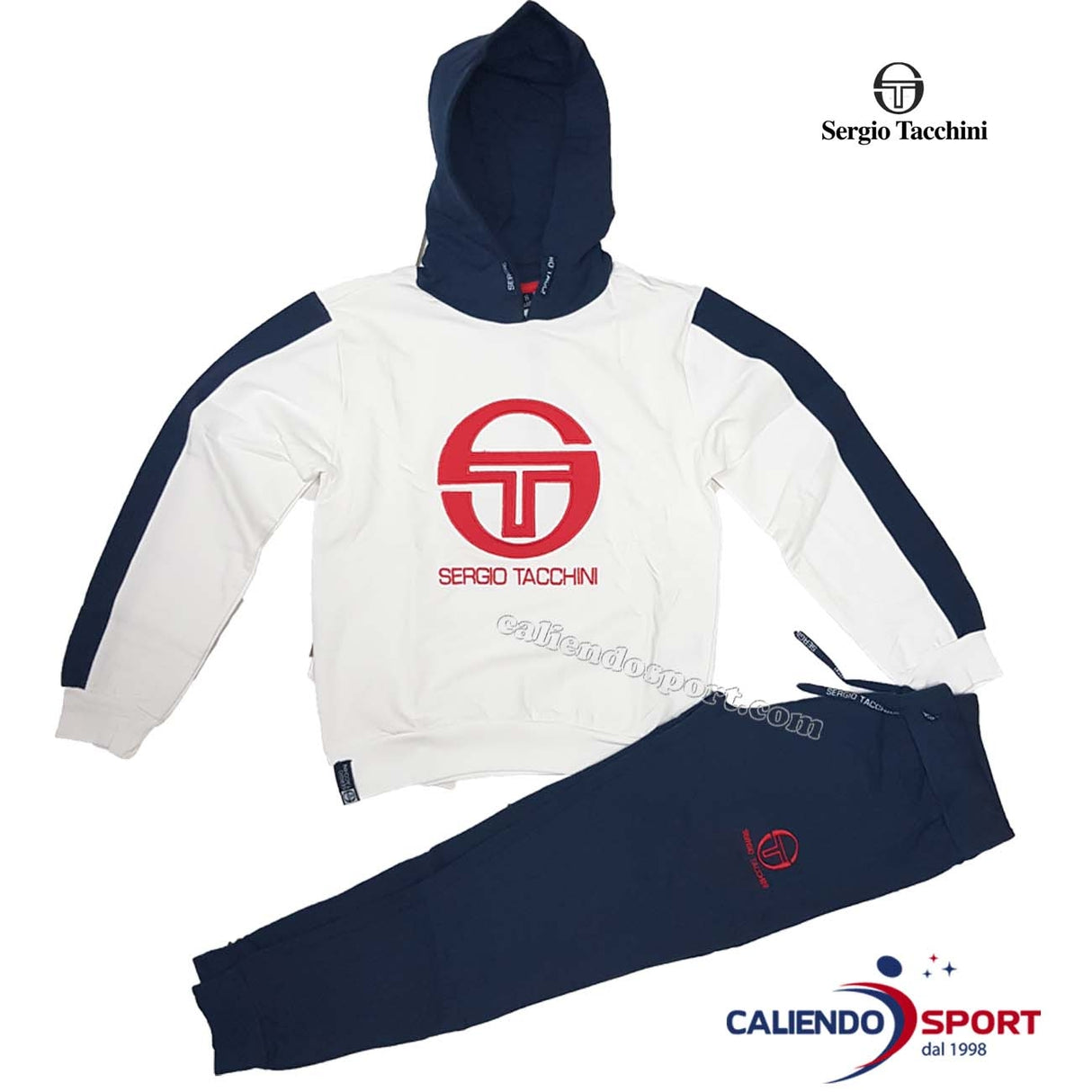 -SERGIO TACCHINI 3031T0047T BOYS WHITE BLUE SWEATSHIRT TRACKSUIT