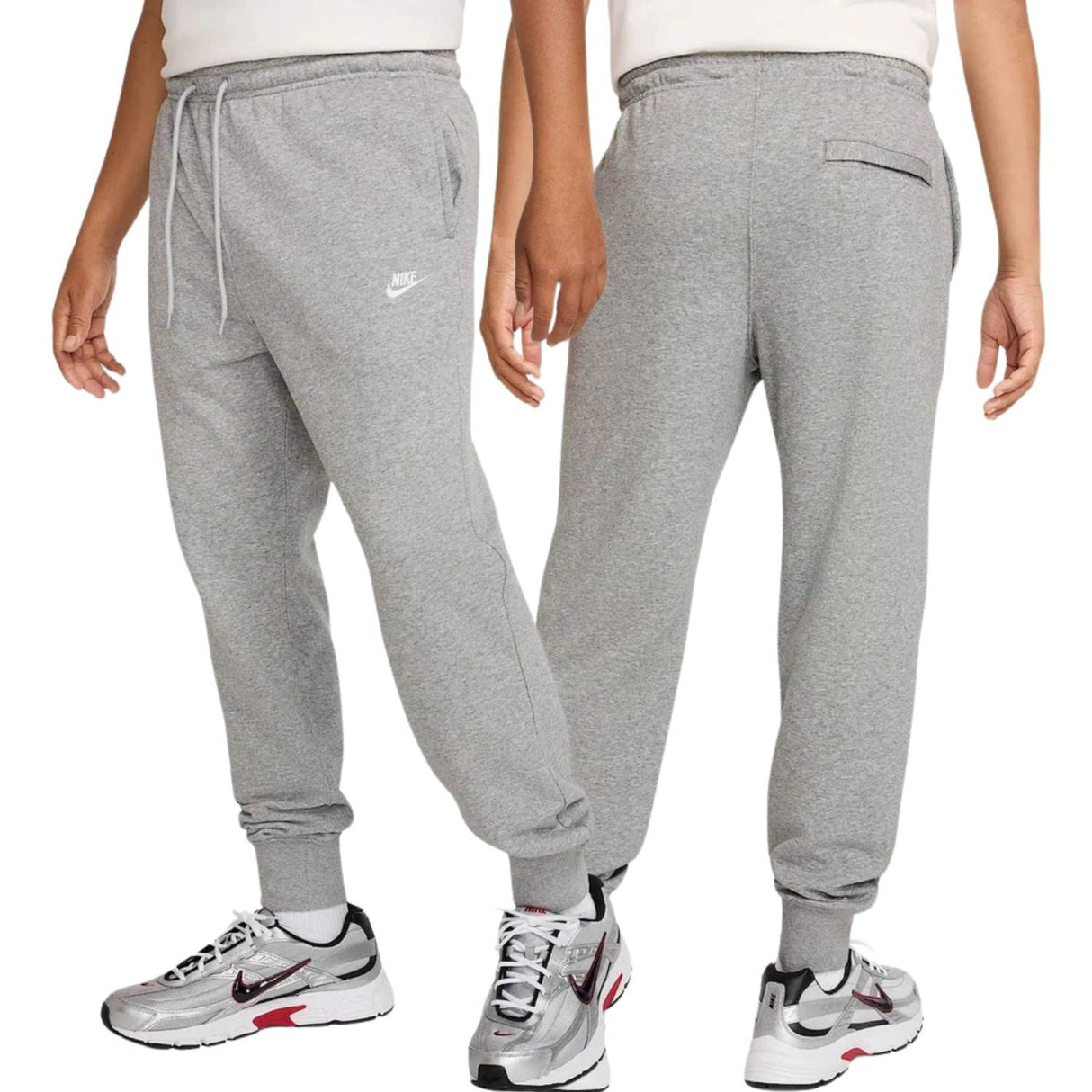 PANTALONE NIKE FN3801-063 CLUB COTONE GARZATO GRIGIO