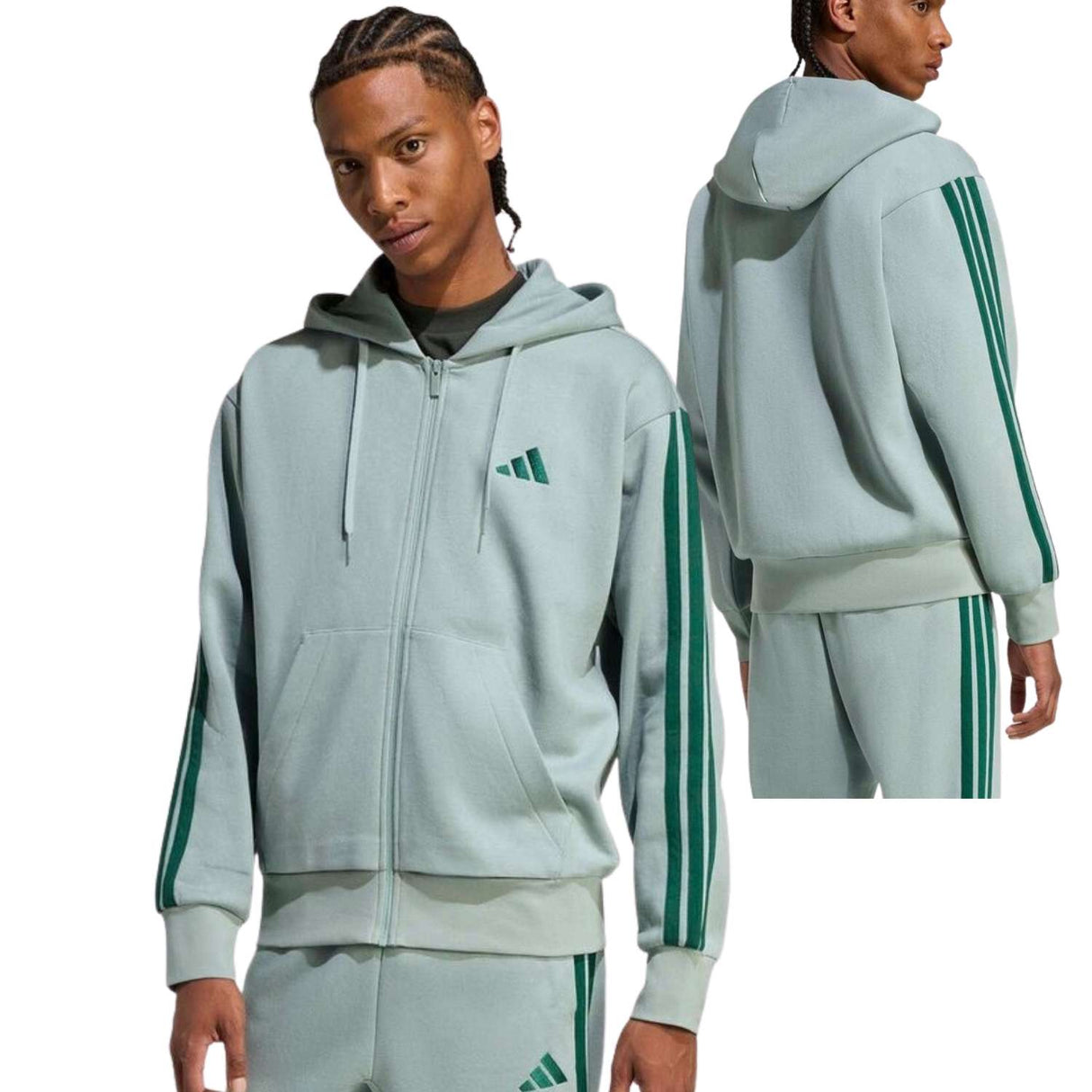 FELPA ADIDAS KD4903 ESSENTIALS CAPPUCCIO COTONE GARZATO