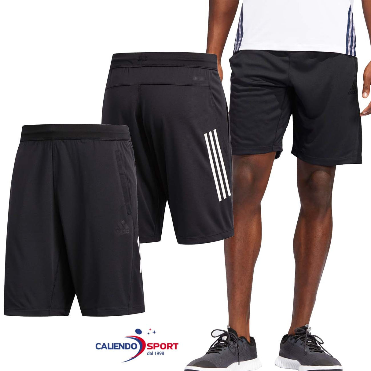 PANTALONCINOI FM2107 SHORT 3-STRIPES 9-INCH RUNNING