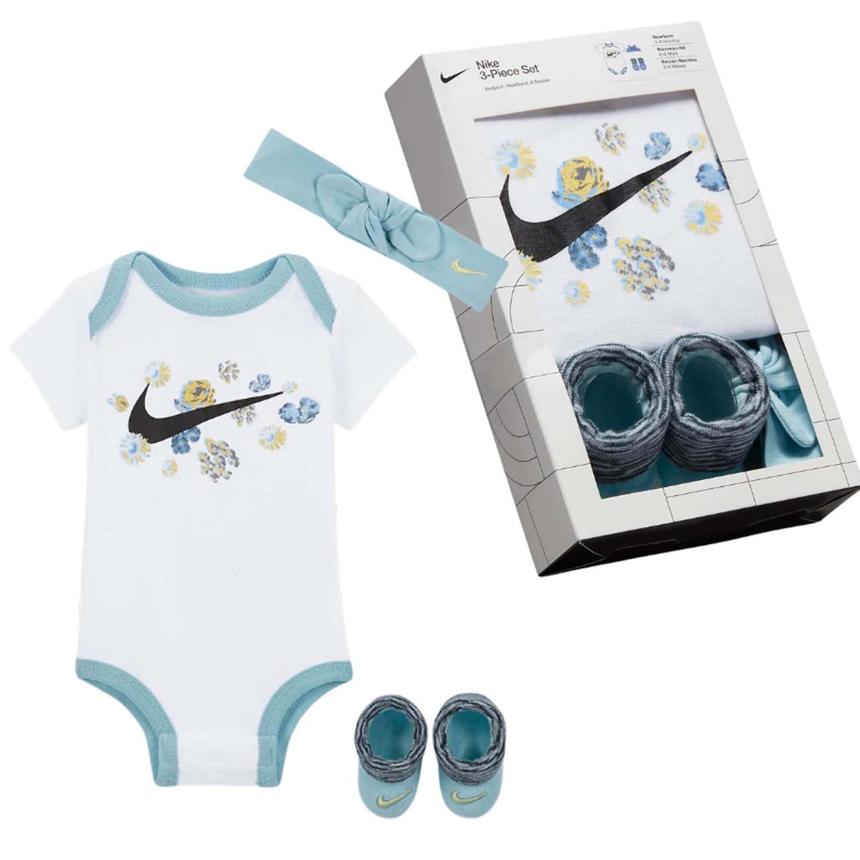 COFANETTO NIKE BAMBINI NN0912 001 3 PEZZI FLOREALE