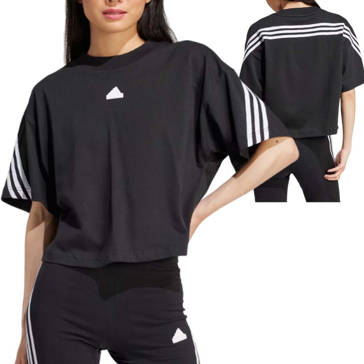 T-SHIRT DONNA ADIDAS IP1571 FUTURE ICONS CORTA NERO