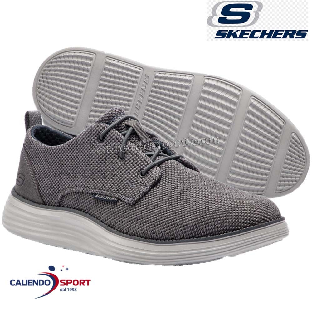 SCARPA SKECHERS UOMO 65900 GRY STATUS 2.0 MENIC GRIGIO