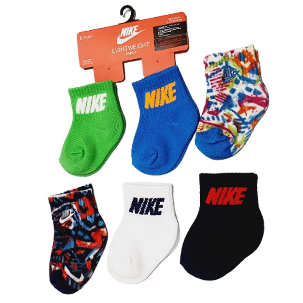 CHAUSSETTES NIKE POUR ENFANTS NN0755 NN0752 6 PAIRES MULTICOLORE
