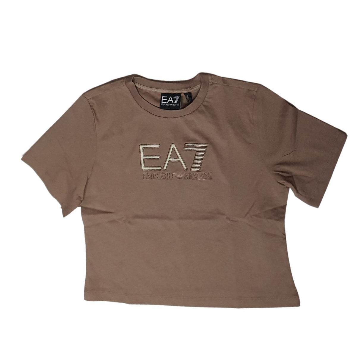 T-SHIRT RAGAZZE EA7 E25 7G000079 U6097 COTONE MARRONE