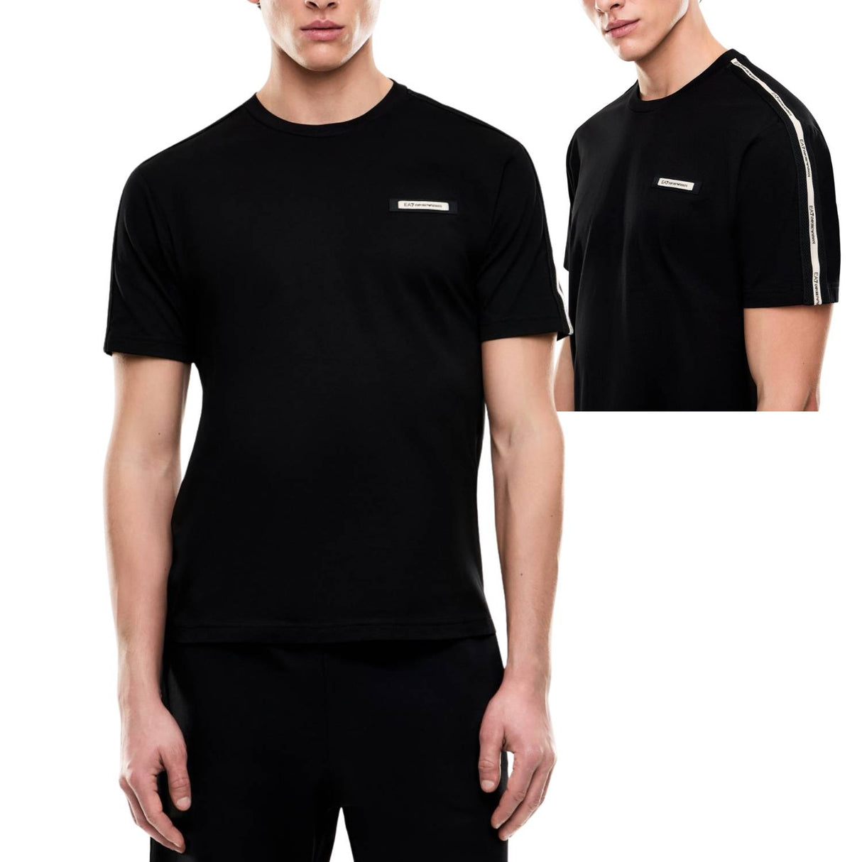 T-SHIRT ARMANI EA7 E26 7M001476 AF10375 UC001 COTONE NERO