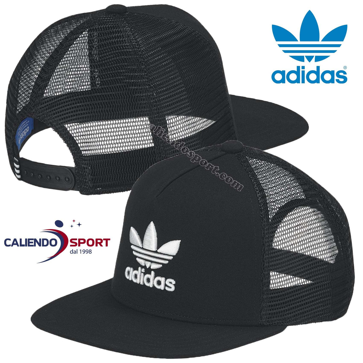 ADIDAS ORIGINALS CASQUETTE HOMME FEMME BK7308 CASQUETTE TRUCKER NOIRE