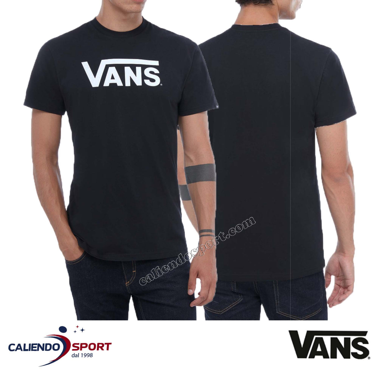 -VANS MEN'S T-SHIRT VN000GGGY28 BLACK COTTON