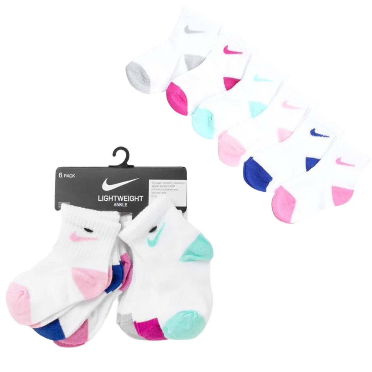 CALZE BAMBINI NIKE PN0299 MN0299 A8F CONFEZIONE DA 6 PAIA