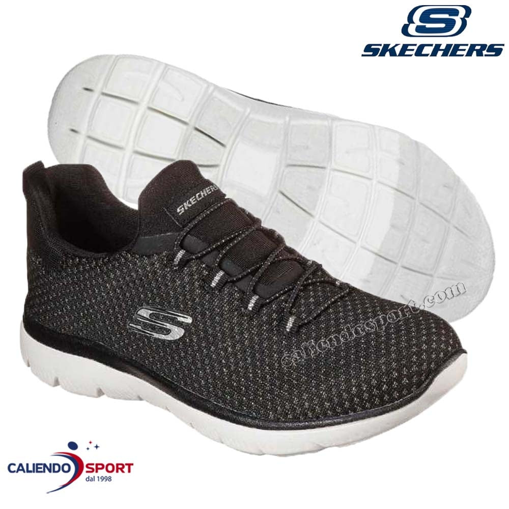 SCARPA DONNA SKECHERS 149204 BKSL NERO