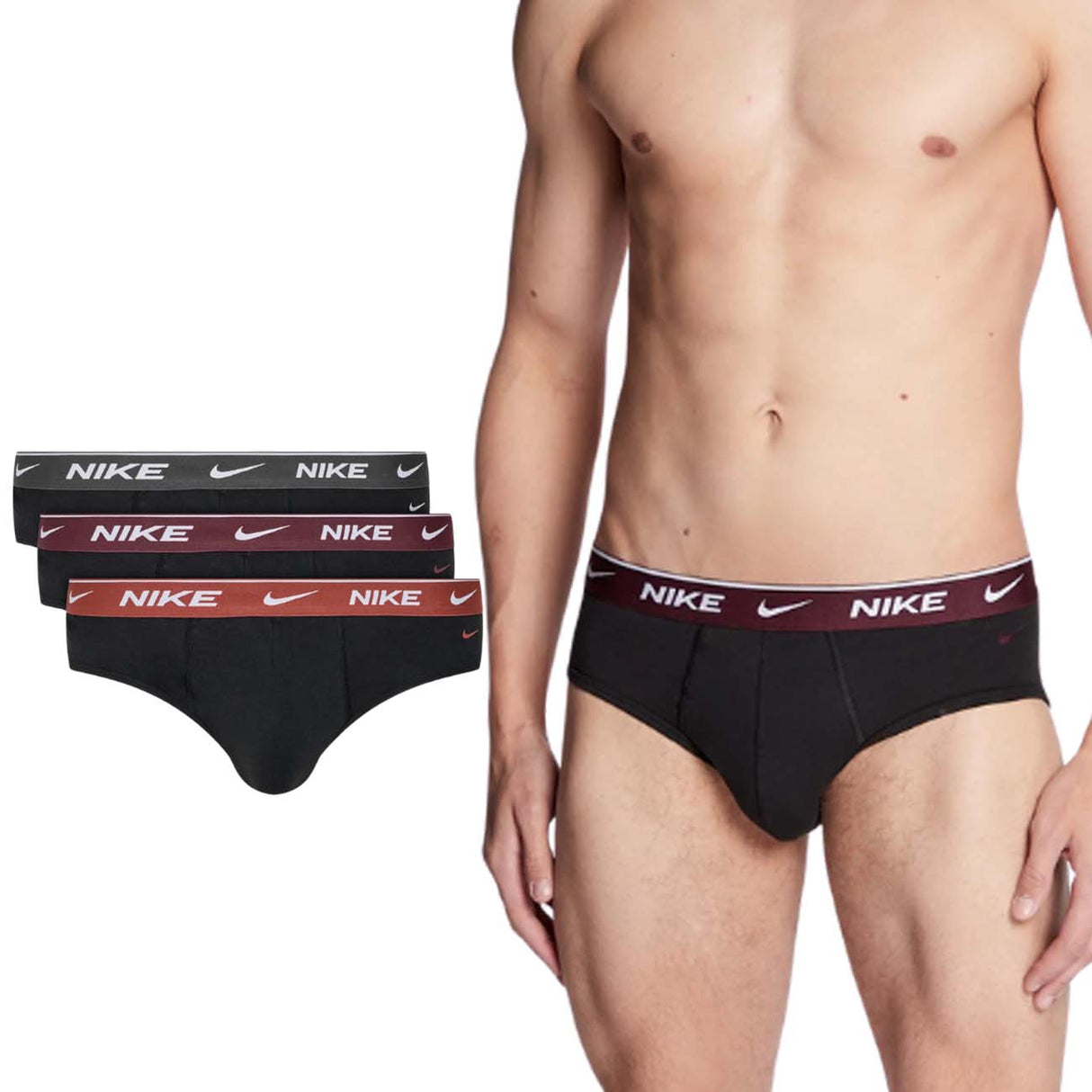 SLIP UOMO NIKE 0000KE1006 5I7 EVERYDAY COTONEE 3 PEZZI