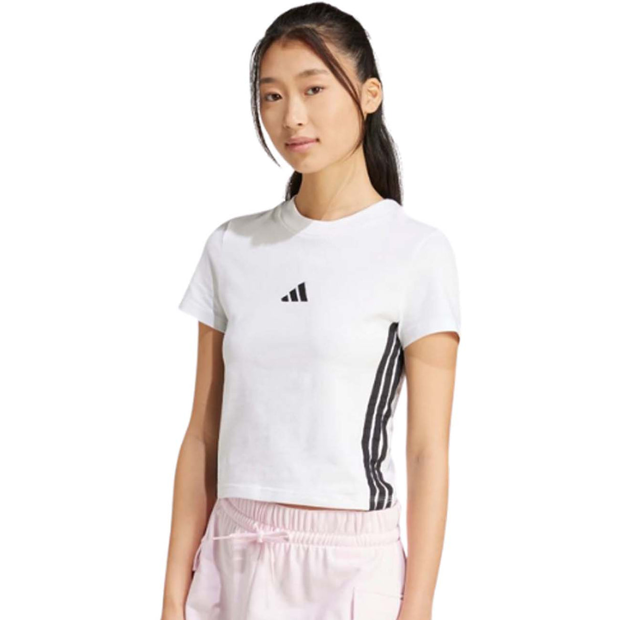 T-SHIRT DONNA ADIDAS JE1239 COTONE BIANCO
