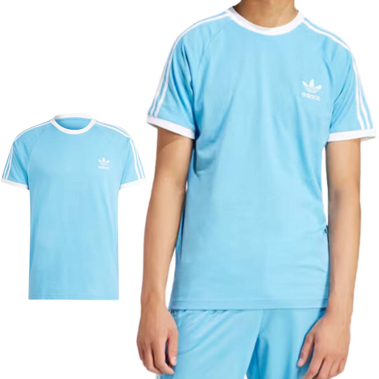 T-SHIRT ADIDAS IM9392 ADICOLOR CLASSICS 3-STRIPES CELESTE