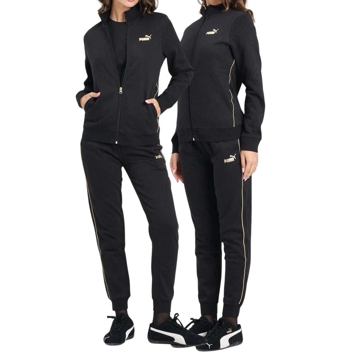 TUTA DONNA PUMA 692202 01 ESSENTIALS FELPATA NERO