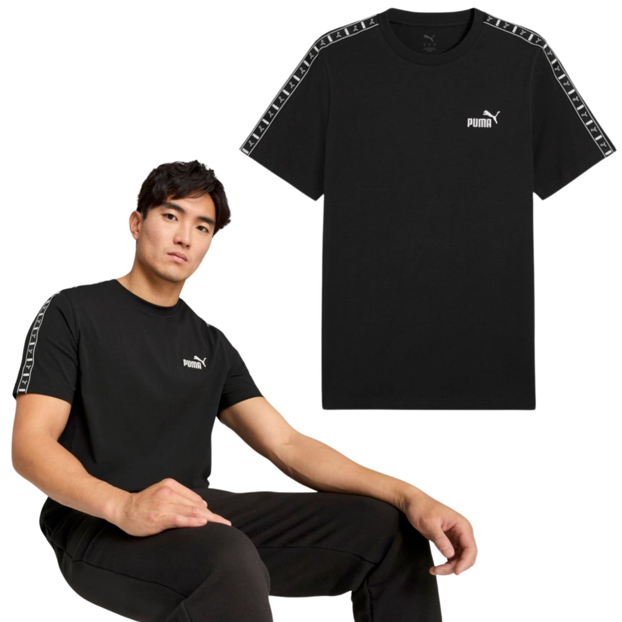 T-SHIRT PUMA 684674 01 ESSENTIALS COTONE NERO