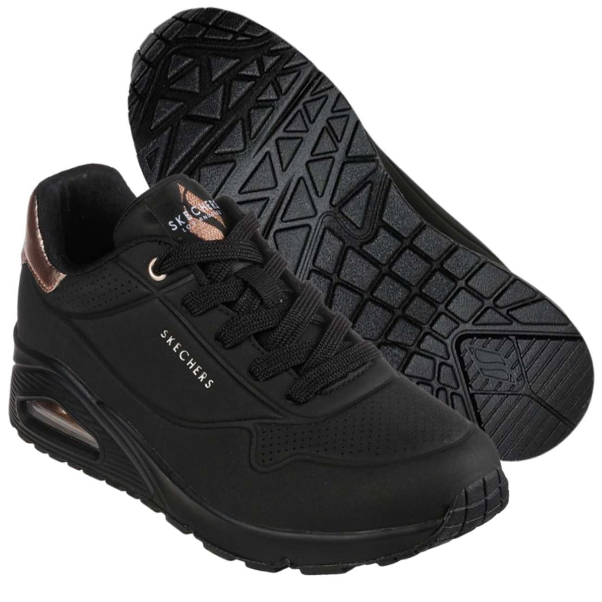 SCARPA SKECHERS DONNA 177094 BBK GOLDEN AIR NERO