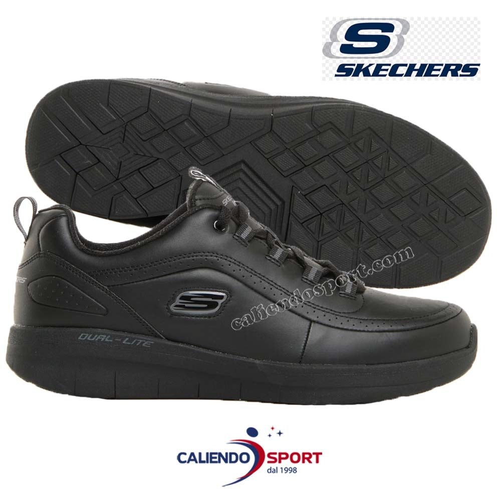-SKECERS 52653 BBK BLACK SYNERGY 2.0 MEMERY FOAM SHOE