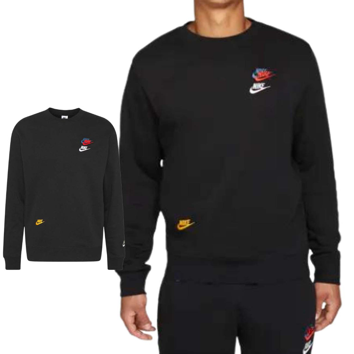 NIKE DJ6914 010 ESSENTIALS BRUSHED COTTON SWEATSHIRT