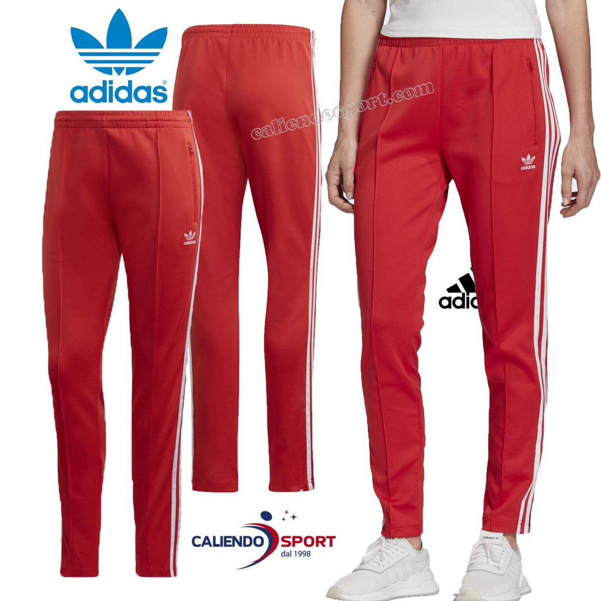PANTALONE ADIDAS DONNA FM3319 TRACK PANTS SST ROSSO