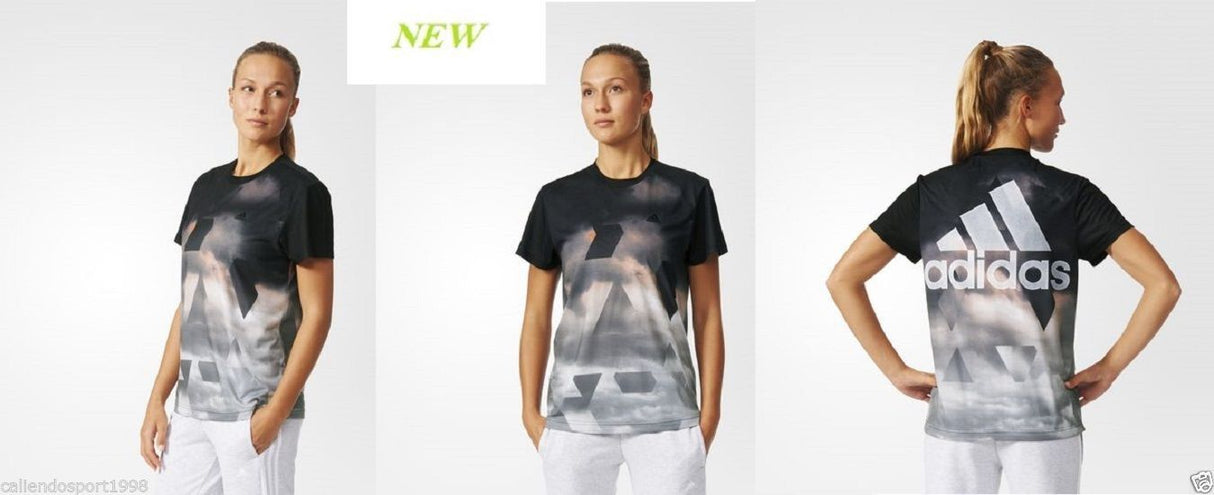 T-shirt d'entraînement pour femme Adidas Jersey Allover Print Boyfrien PALETSRA SPORT