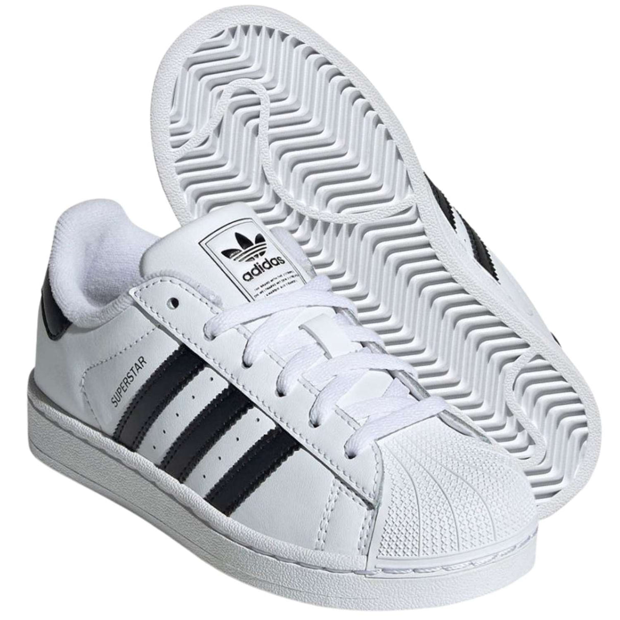 SCARPA BAMBINI SUPERSTAR ADIDAS JH9980 BIANCO