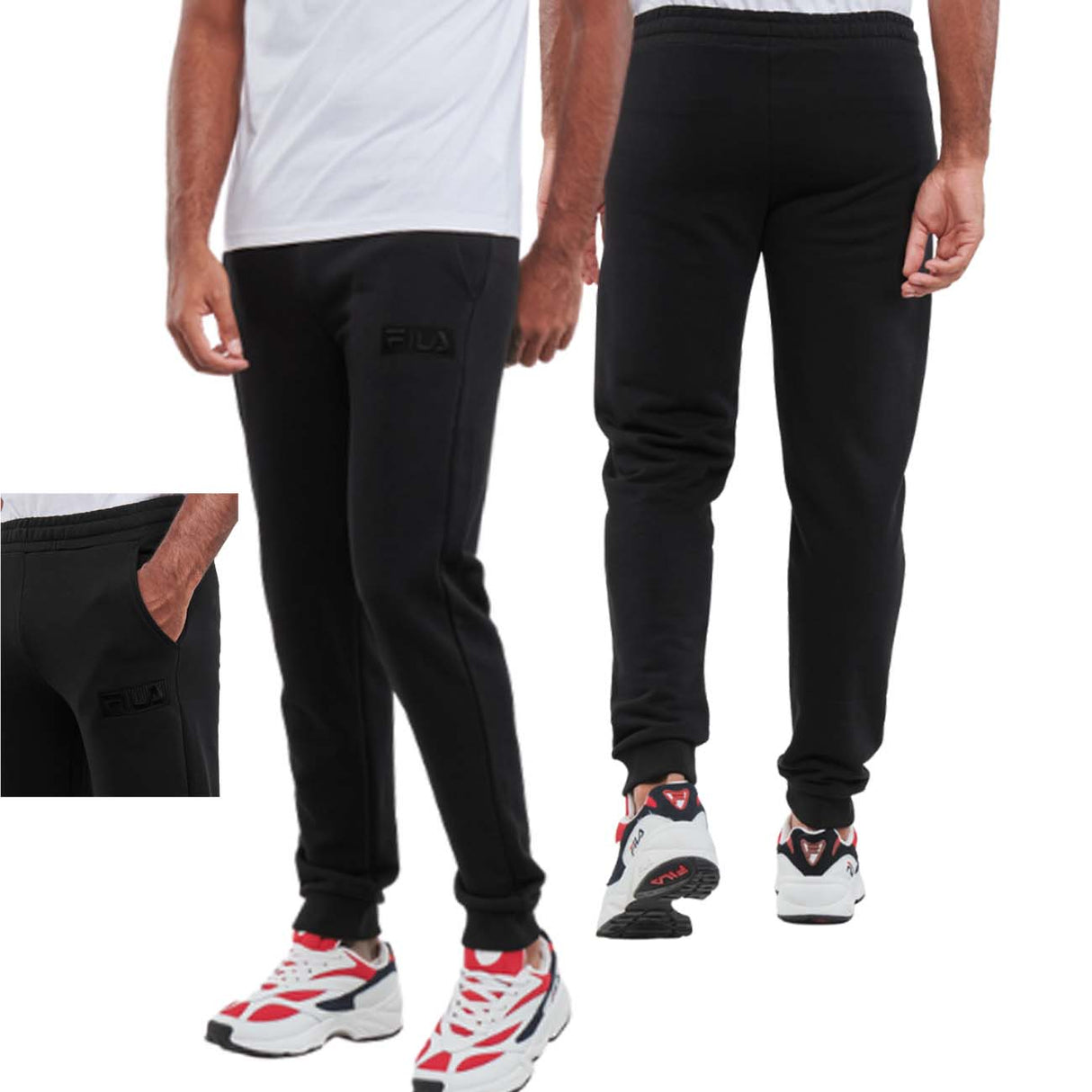 PANTALON EN COTON BROSSÉ AVEC LOGO FILA FAM0160 BASKA