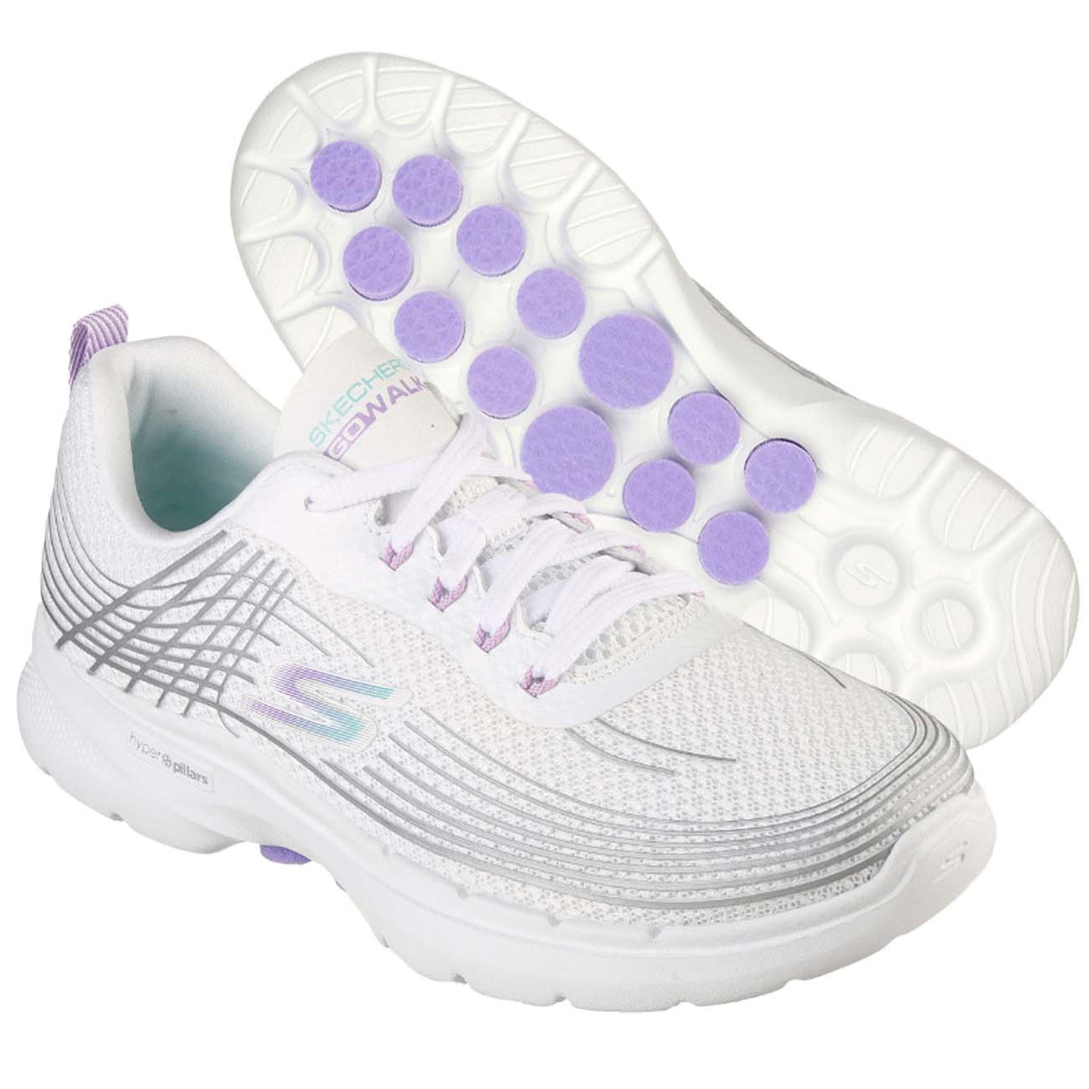 WOMEN'S SHOE SKECHERS 124554 WMLT GO WALK 6 WHITE