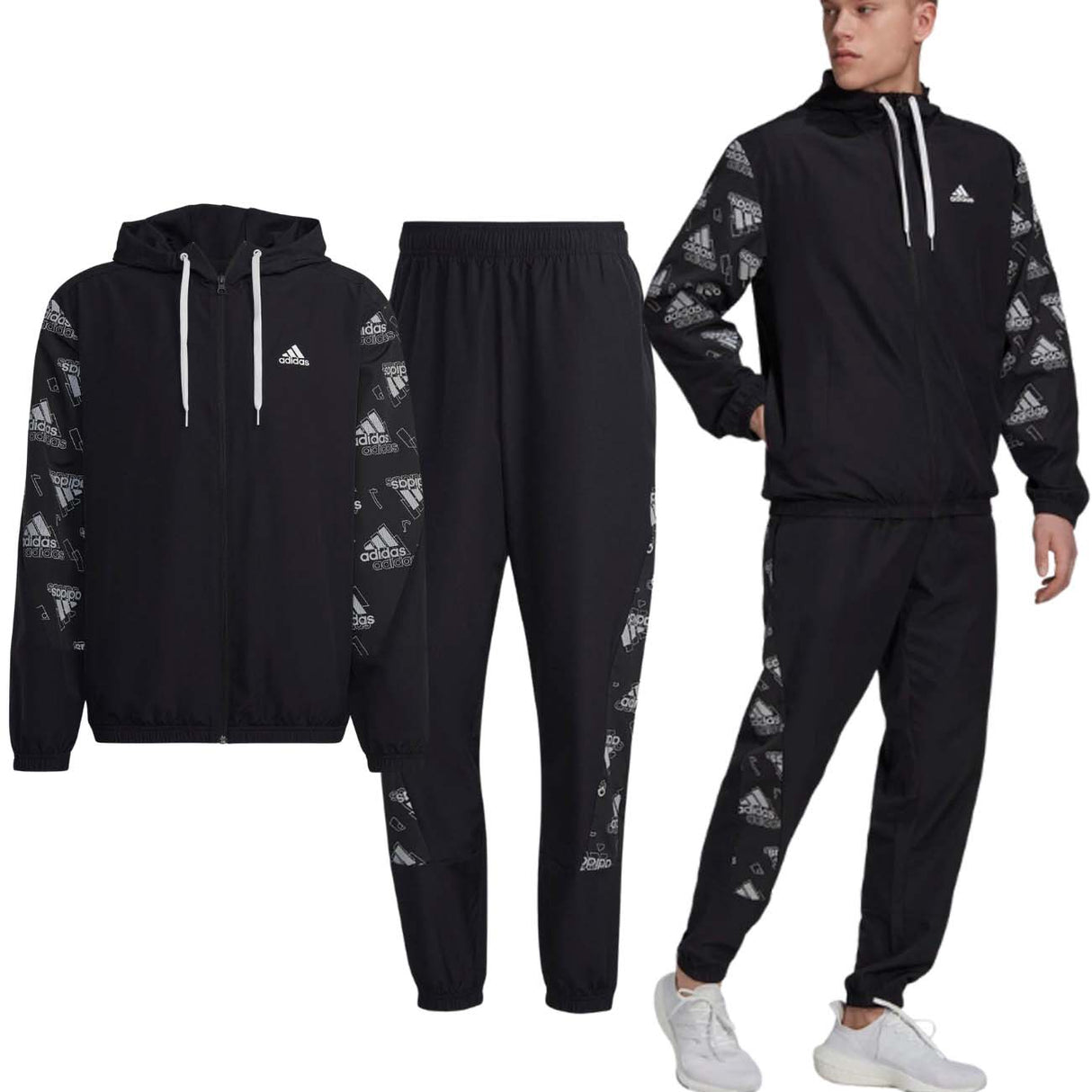 ADIDAS HI5399 WOVEN ALLOVER MICROFIBER SUIT