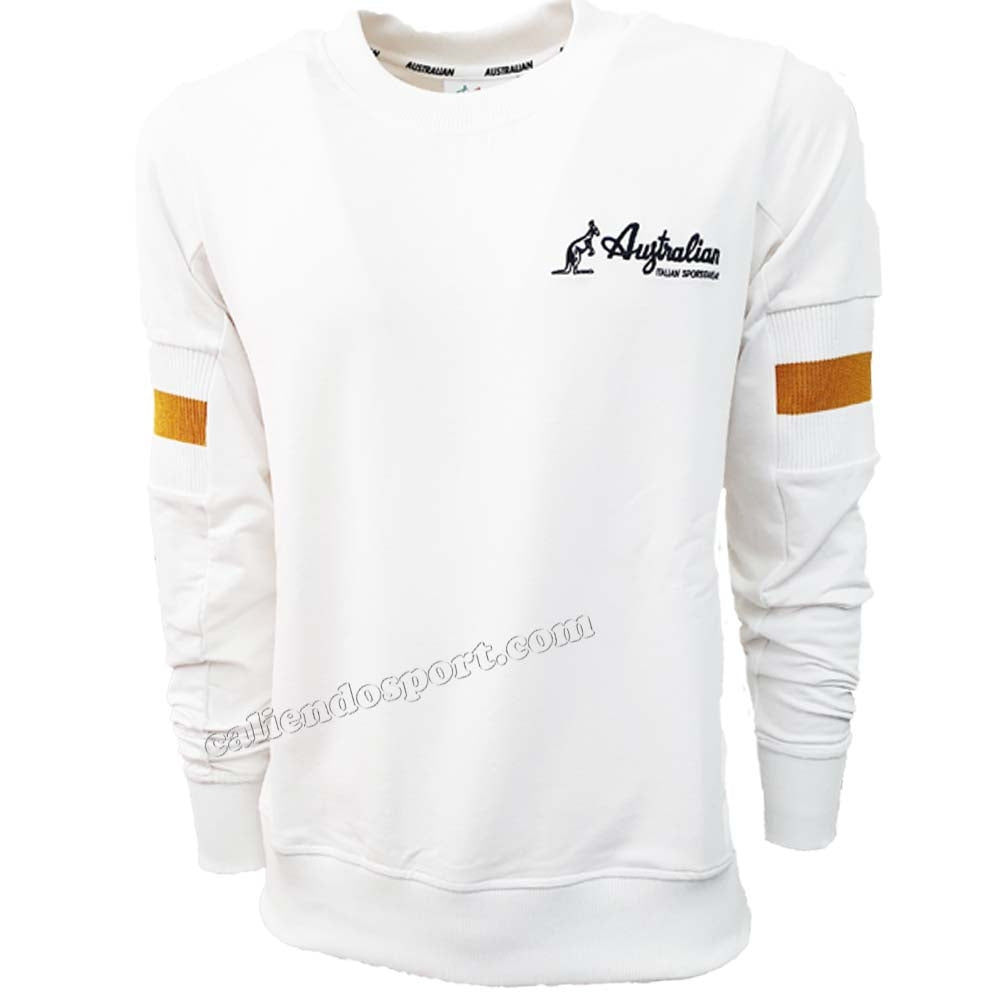 SWEAT-SHIRT AUSTRALIEN FE0009 COL ROND INSERT EN COTON POLAIRE