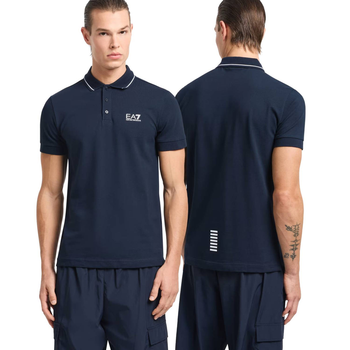 POLO ARMANI EA7 E25 8NPF16 1562 BLU COTONE