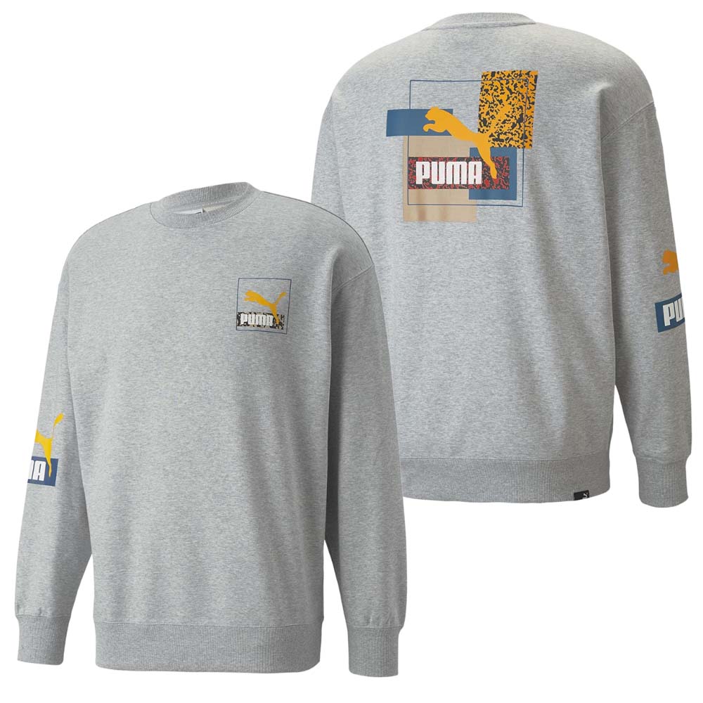 Sweat-shirt en coton brossé PUMA 535630 BRANDLOVE CREW