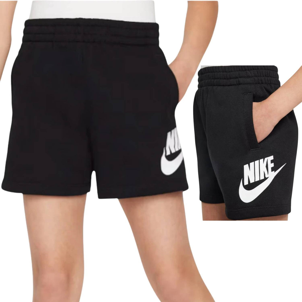 PANTALONCINO BAMBINI NIKE 86L100 023 CLUB COTONE NERO
