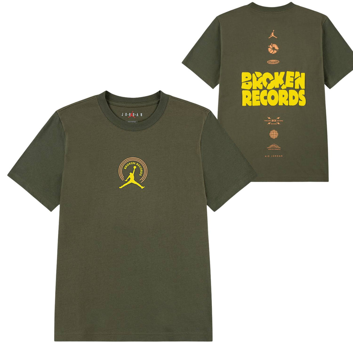 T-SHIRT RAGAZZI JORDAN 95F628 F84 VERDE COTONE