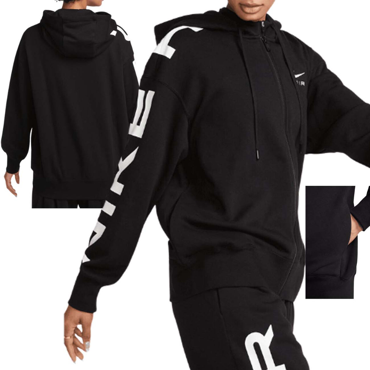 SWEAT-SHIRT OVERSIZE EN COTON POLAIRE POUR FEMMES NIKE FB8047 010