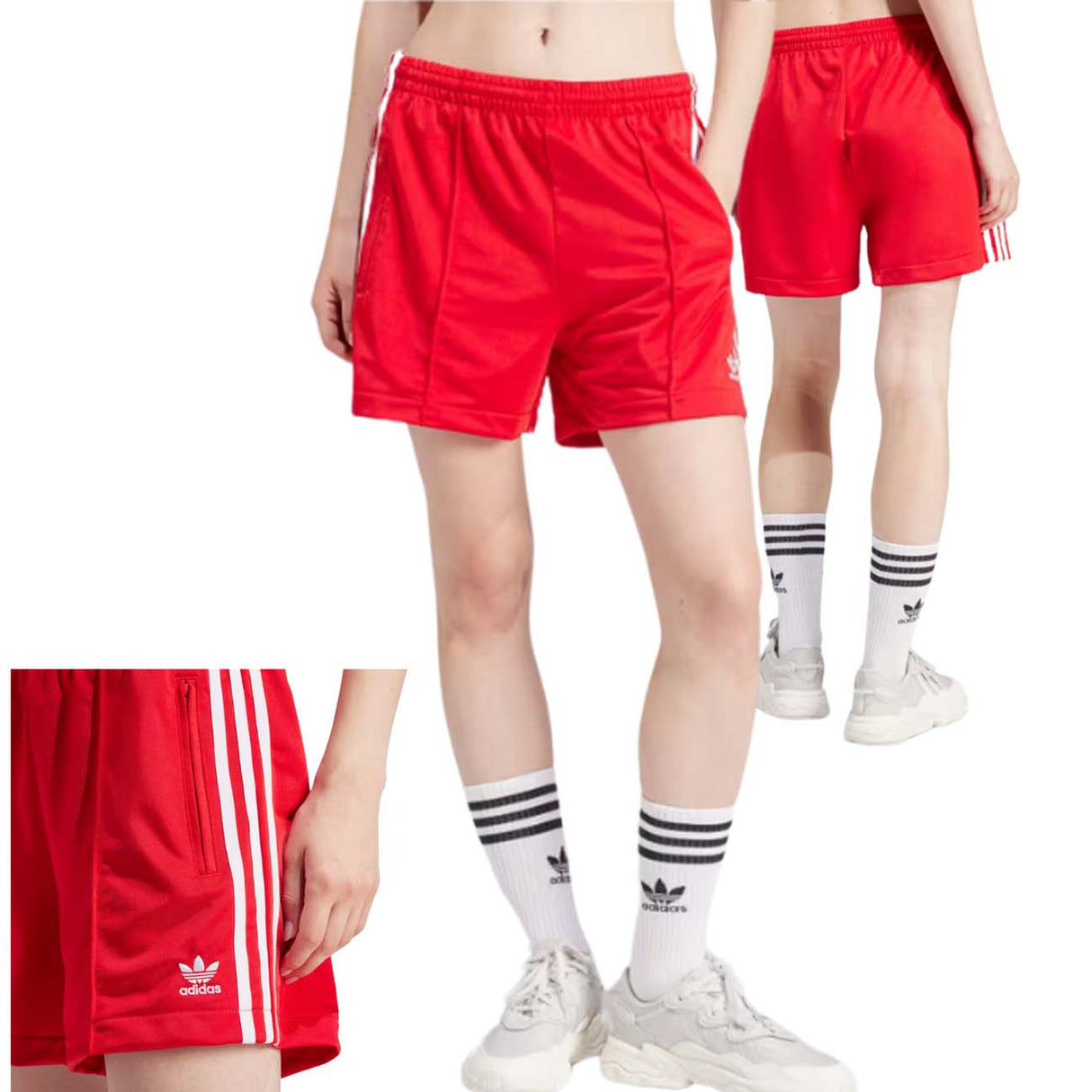 PANTALONCINO DONNA ADIDAS IP2957 FIREBIRD ROSSO ACETATO