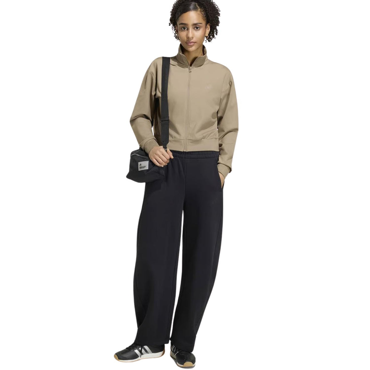 TUTA DONNA ADIDAS KZ3011 LAZYDAY BEIGE NERO