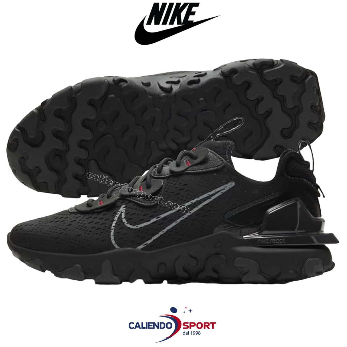 NIKE DH4094 001 REACT VISION BLACK SHOE