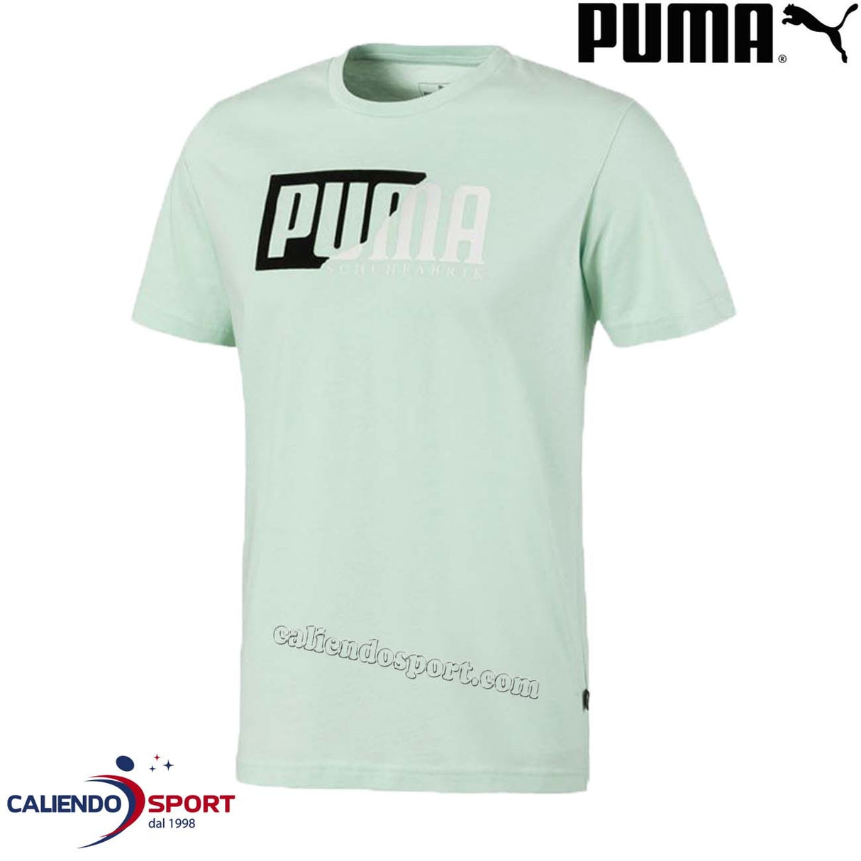 T-SHIRT PUMA 581910 32 VERDE COTONE GIRO COLLO